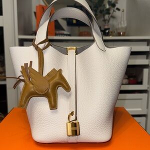 Hermes Leather Rodeo Pegase Horse Charm